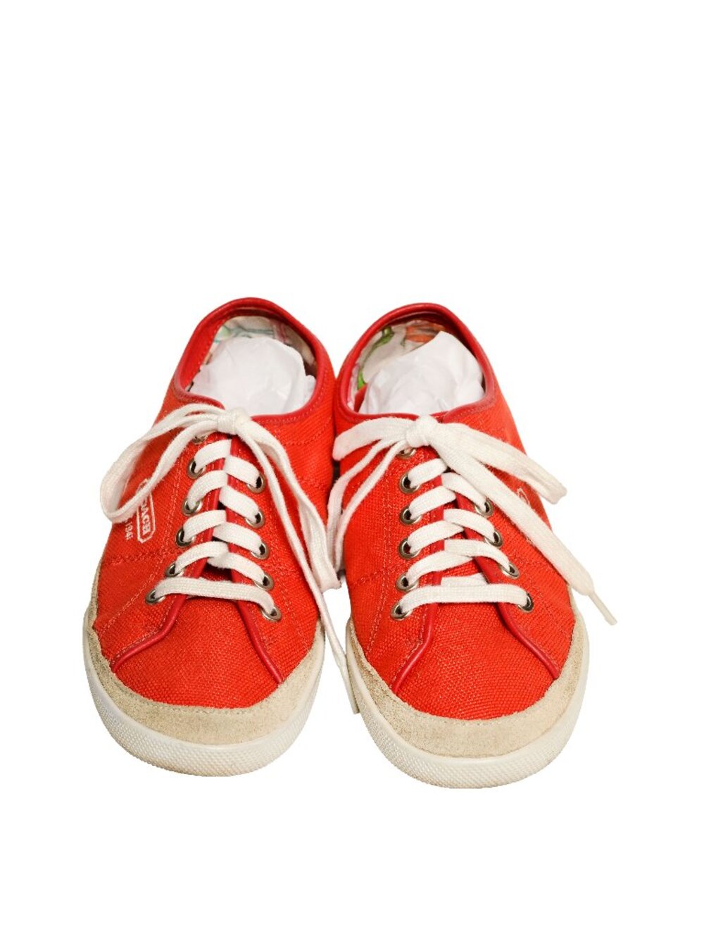 COACH - Orange Canvas Sneakers Size 8- Casual / Y2K - Picture 11 of 13